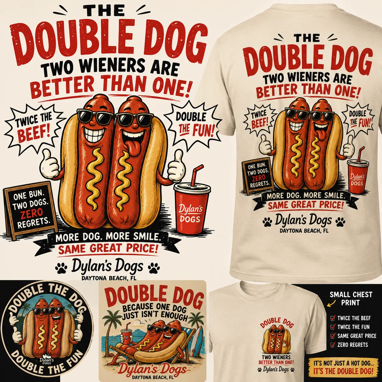 Double Bun Dog Shirt