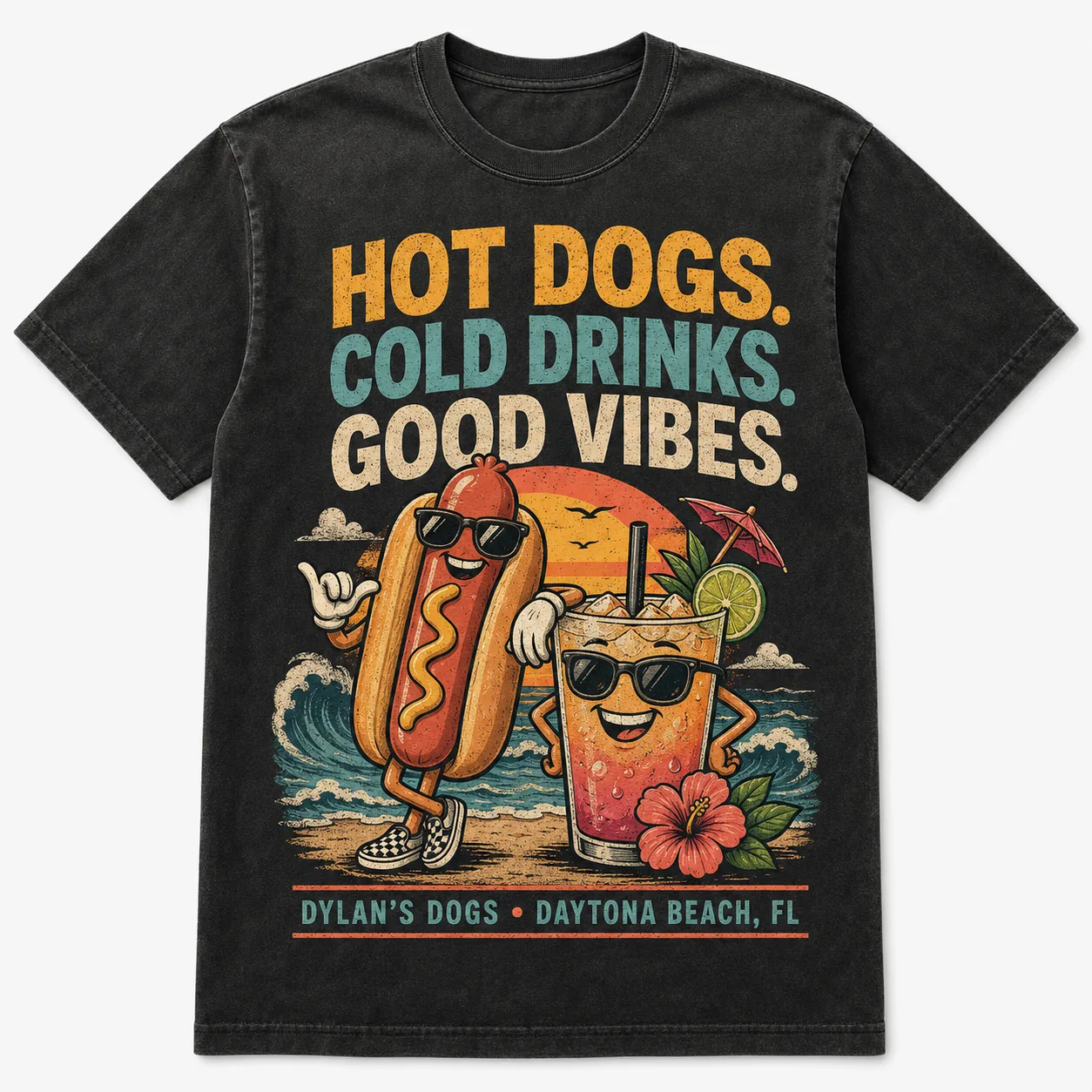 Hot Dogs Cold Drinks Good Vibes Shirt